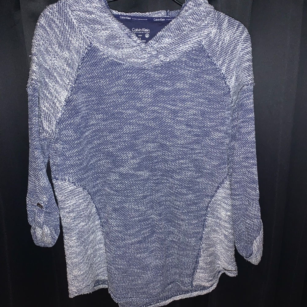 blue calvin klein hoodie